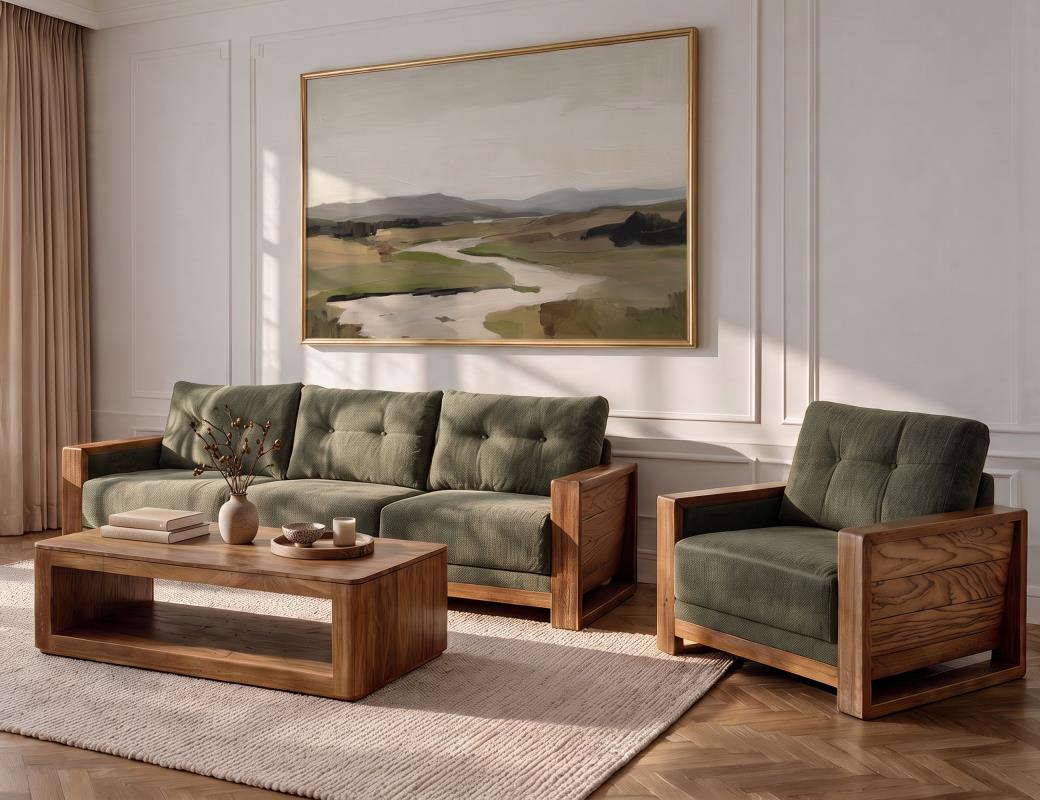 Wooden Frame & Base, Armchair - IUP325-ACH-111