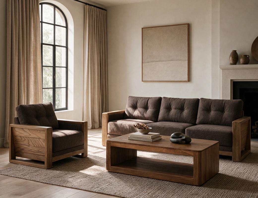 Wooden Frame & Base, Armchair - IUP325-ACH-182